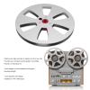 7 inch 1/4 Empty Take Up Reel to Reel Hub, 1/4 7 Inch Nab Aluminum Metal Reel 6 Holes Empty Tape Reel for Recording Open Reel Takeup Reel Machine (Silver) view 2