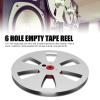 7 inch 1/4 Empty Take Up Reel to Reel Hub, 1/4 7 Inch Nab Aluminum Metal Reel 6 Holes Empty Tape Reel for Recording Open Reel Takeup Reel Machine (Silver) view 3