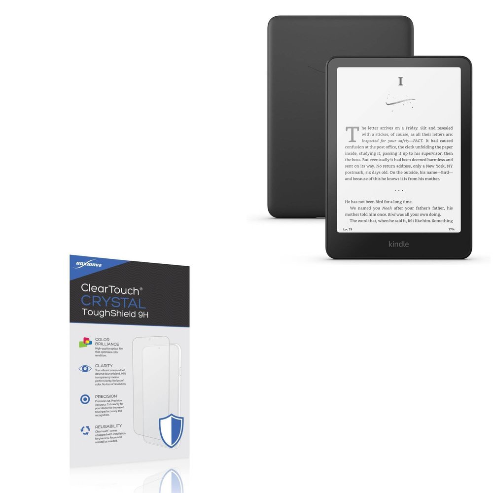 BoxWave Screen Protector Compatible with Amazon Kindle (11th Gen 2024) - ClearTouch Crystal ToughShield 9H (2-Pack), Clear 9H Tough Flexible Film Screen Protector