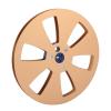 1/4 7 inch Empty Take Up Reel to Reel Hub 6 Holes, 1/4 7 Inch Nab Aluminum Metal Reel Empty Tape Reel for Recording Open Reel Takeup Reel Machine Parts (Gold) view 1
