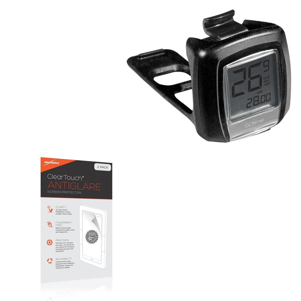BoxWave Screen Protector Compatible with Bontrager GOtime Cycling Computer - ClearTouch Anti-Glare (2-Pack), Anti-Fingerprint Matte Film Skin