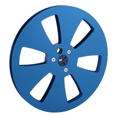 1/4 7 inch Empty Take Up Reel to Reel Hub 6 Holes, 1/4 7 Inch Nab Aluminum Metal Reel Empty Tape Reel for Recording Open Reel Takeup Reel Machine Parts (Blue)