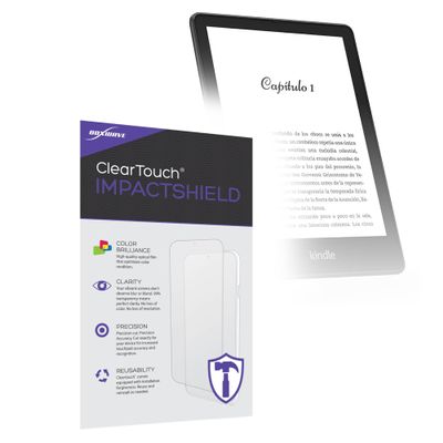 BoxWave Screen Protector Compatible with Amazon Kindle Paperwhite Signature Edition (11th Gen) - ClearTouch ImpactShield (2-Pack), Impenetrable Screen Protector Flexible Film