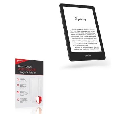 BoxWave Screen Protector Compatible with Amazon Kindle Paperwhite Signature Edition (11th Gen) - ClearTouch Anti-Glare ToughShield 9H (2-Pack), Anti-Glare 9H Tough Flexible Film Screen Protector