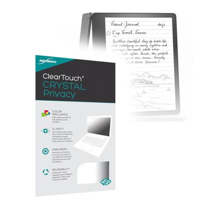 BoxWave Screen Protector Compatible with Amazon Kindle Scribe (1st Gen 2024) - ClearTouch Crystal Privacy (2-Pack), Privacy Screen Protector Flexible Film Clear