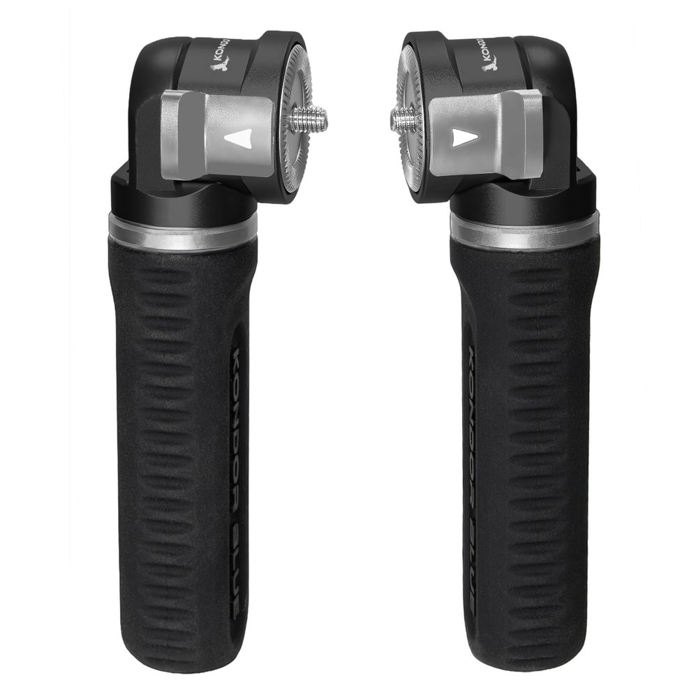 KONDOR BLUE | Pro Pivot Rosette Grip | 30 Ultra-Smooth Adjustment Positions, Ergonomic Rubber Grip, Anti-Twist Mount & Left/Right Handed Compatibility | (Set) Raven Black