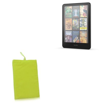 BoxWave Case Compatible with Amazon Kindle Colorsoft - Velvet Pouch, Soft Velour Fabric Bag Sleeve with Drawstring - Olive Green
