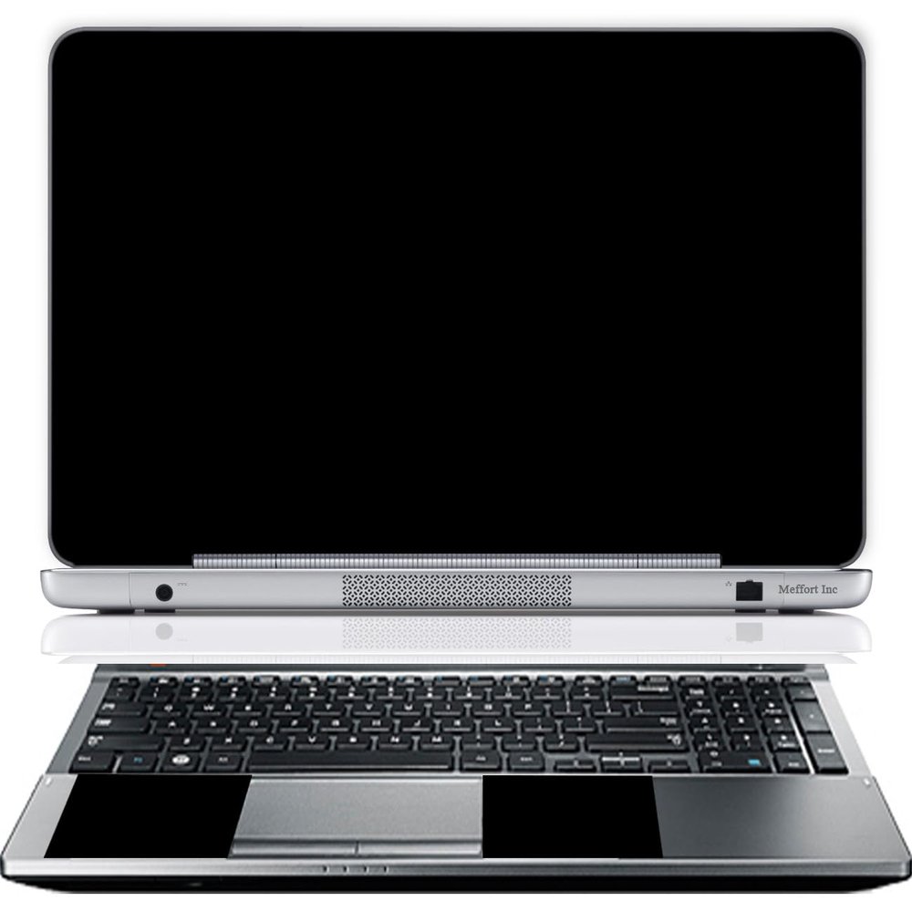 15 15.6 Inch Laptop Skin Sticker Cover Premium Sticker Cover Art Decal Decorative (Included 2 Wrist Pad Skins) - Black