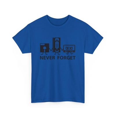 Retro Gaming Tee, Funny Cassette Tape T-Shirt, VHS Player Shirt, Unisex Floppy Disk Top, Old School Video Game Apparel Royal
