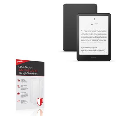 BoxWave Screen Protector Compatible with Amazon Kindle (11th Gen 2024) - ClearTouch Anti-Glare ToughShield 9H (2-Pack), Anti-Glare 9H Tough Flexible Film Screen Protector