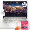 HP Ultralight 14 inch Laptop with 1-Year Microsoft 365 and Free Wireless Earbuds, 16GB RAM, 64GB Storage with 128GB External Drive, HD Display, Webcam, HDMI, WiFi, USB, White, Windows 11 view 1