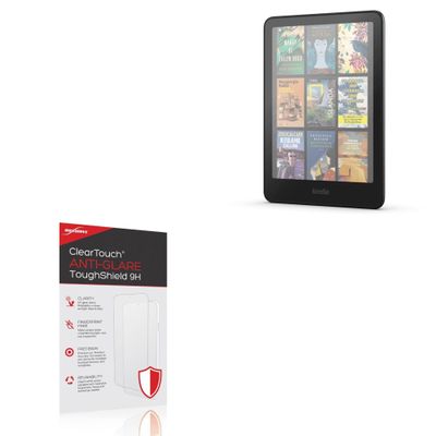 BoxWave Screen Protector Compatible with Amazon Kindle Colorsoft - ClearTouch Anti-Glare ToughShield 9H (2-Pack), Anti-Glare 9H Tough Flexible Film Screen Protector
