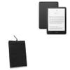 BoxWave Case Compatible with Amazon Kindle Paperwhite (11th Gen) - Velvet Pouch, Soft Velour Fabric Bag Sleeve with Drawstring - Jet Black view 1