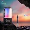 60W Portable Bluetooth Party Speaker with RGB Lights, Waterproof with One Microphone (Black) view 2