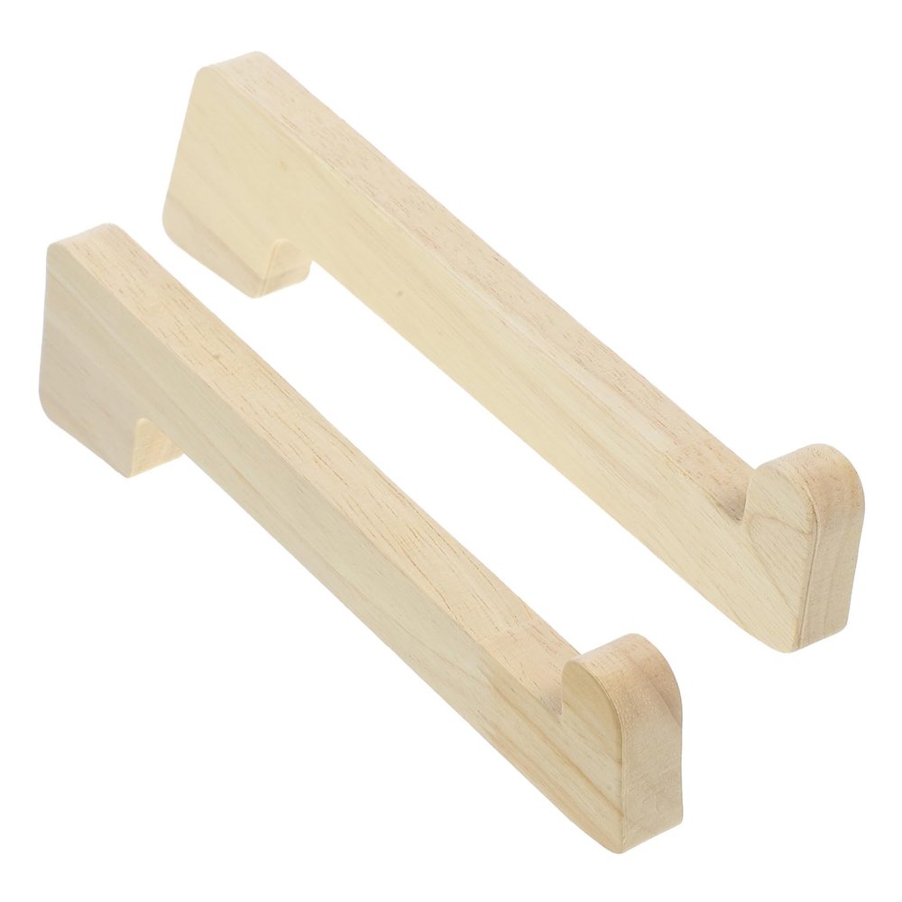 HOMSFOU 2pcs Wooden Laptop Stand Risers for Desk Cooling Laptop Stand Holder Desk for