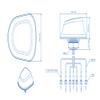 Teltonika 5G LTE Combo MIMO/GNSS/Dual-Band Wi-Fi Rooftop Antenna | PR1KC640 | 3 m LMR100 Cables | SMA and RP-SMA | 2.4/5 GHz view 4