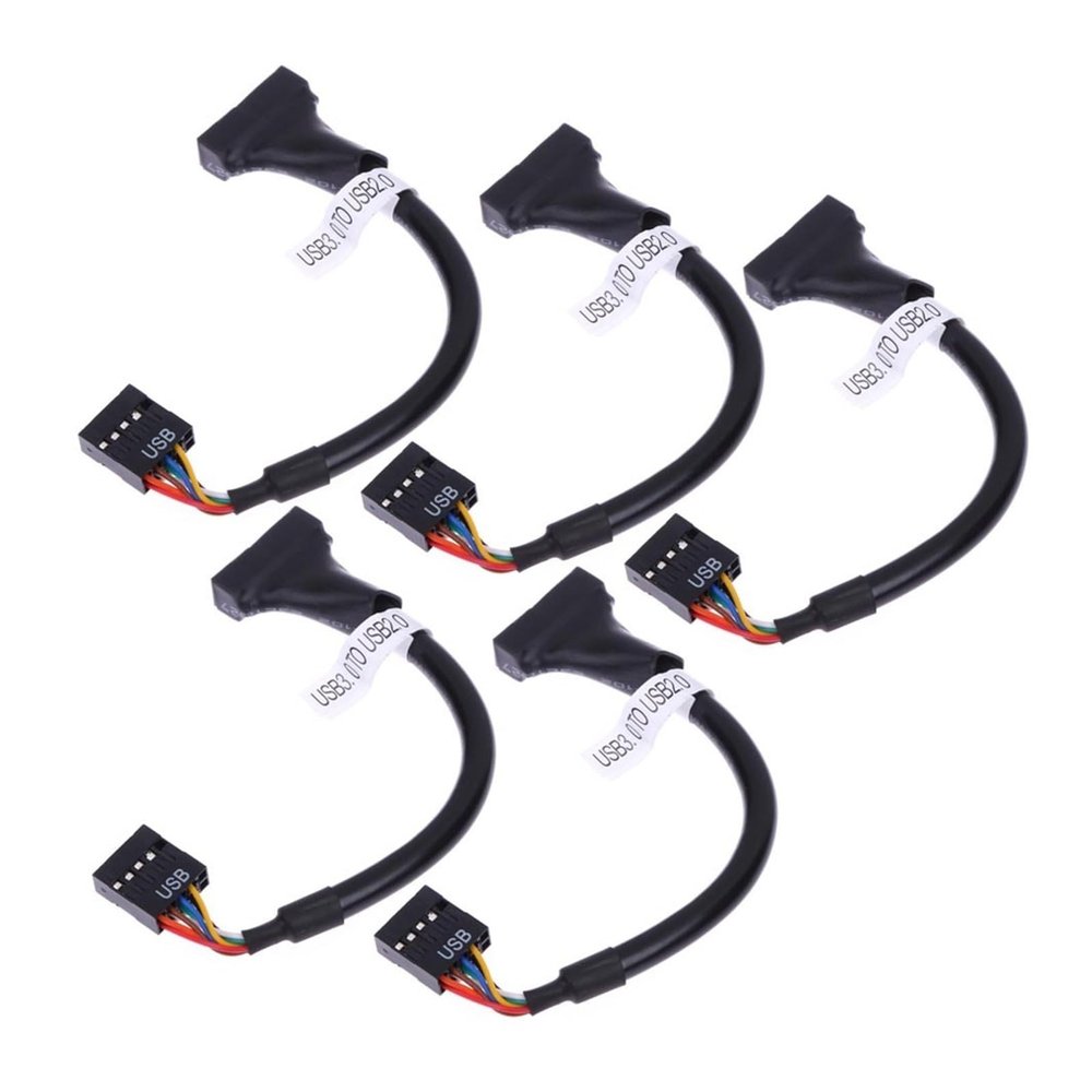 ACGTUY 1-5pcs Converter Adapter USB 3.0 20 Pin Male to USB 2.0 9 Pin Motherboard Female Cable USB3.0 Female to 9 Pin USB2.0 Male Cable(5Pcs Male to Female)