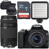Canon EOS Rebel SL3 DSLR Camera w/Canon EF-S 18-55mm f/4-5.6 is STM and Canon RF-S 55-210mm f/5-7.1 is STM Lens + LED Video Light + Camera Case + 64GB Memory (16pc Bundle) (Renewed) view 1