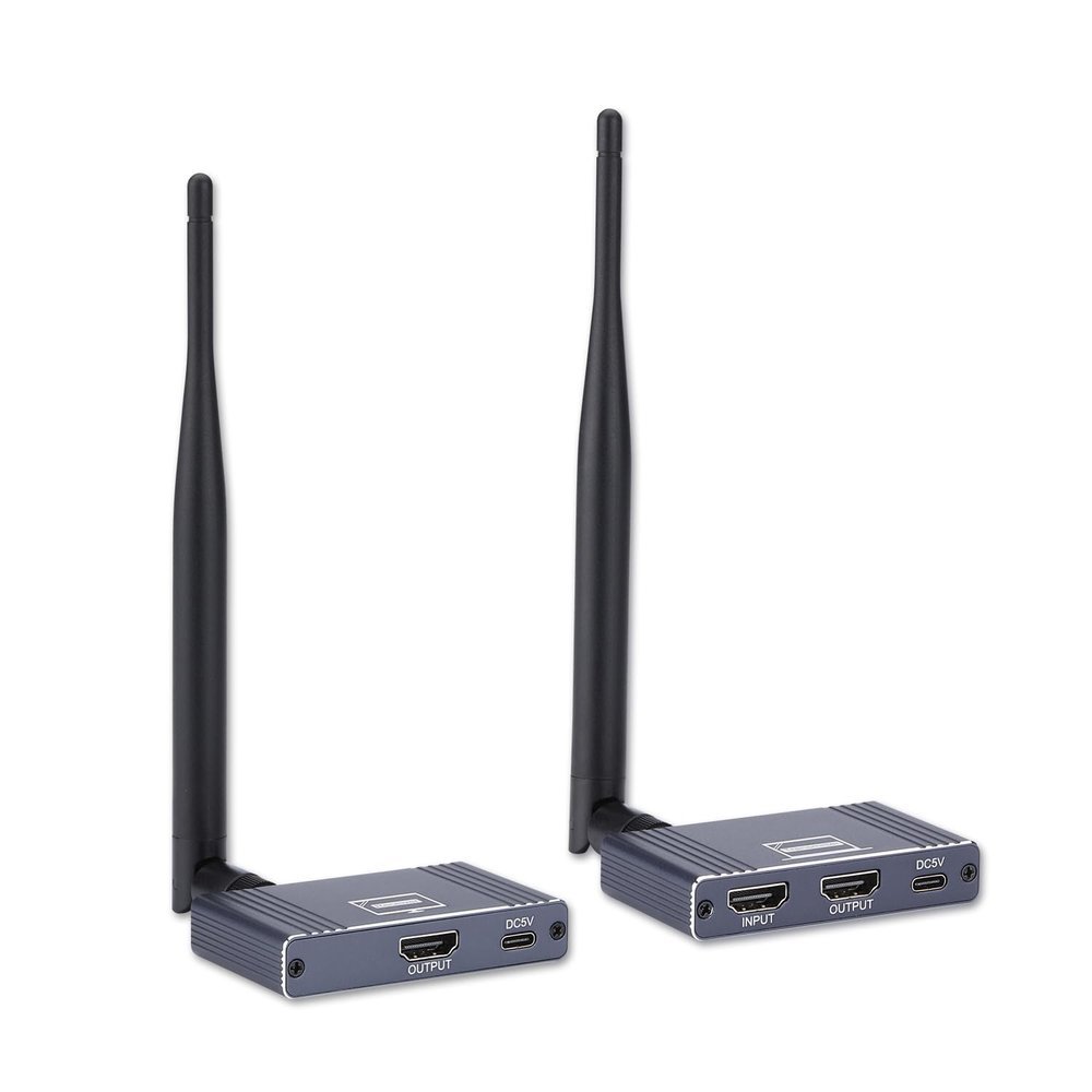 Wireless HDMI Transmitter and Receiver, 5.8GHz Wireless HDMI Extender Kit with Loop Out Support 590Ft/180m Up to 1080P@60hz Video Resolution, Support laptops, PCs, DVD, Digital Video Cameras etc