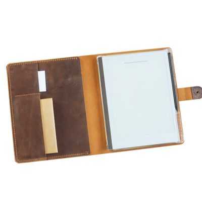Personalized Leather Case for remarkable paper pro/remarkable 2, Leather Cover with Premium Pen Holder, remarkable paper pro Cover 606-RM