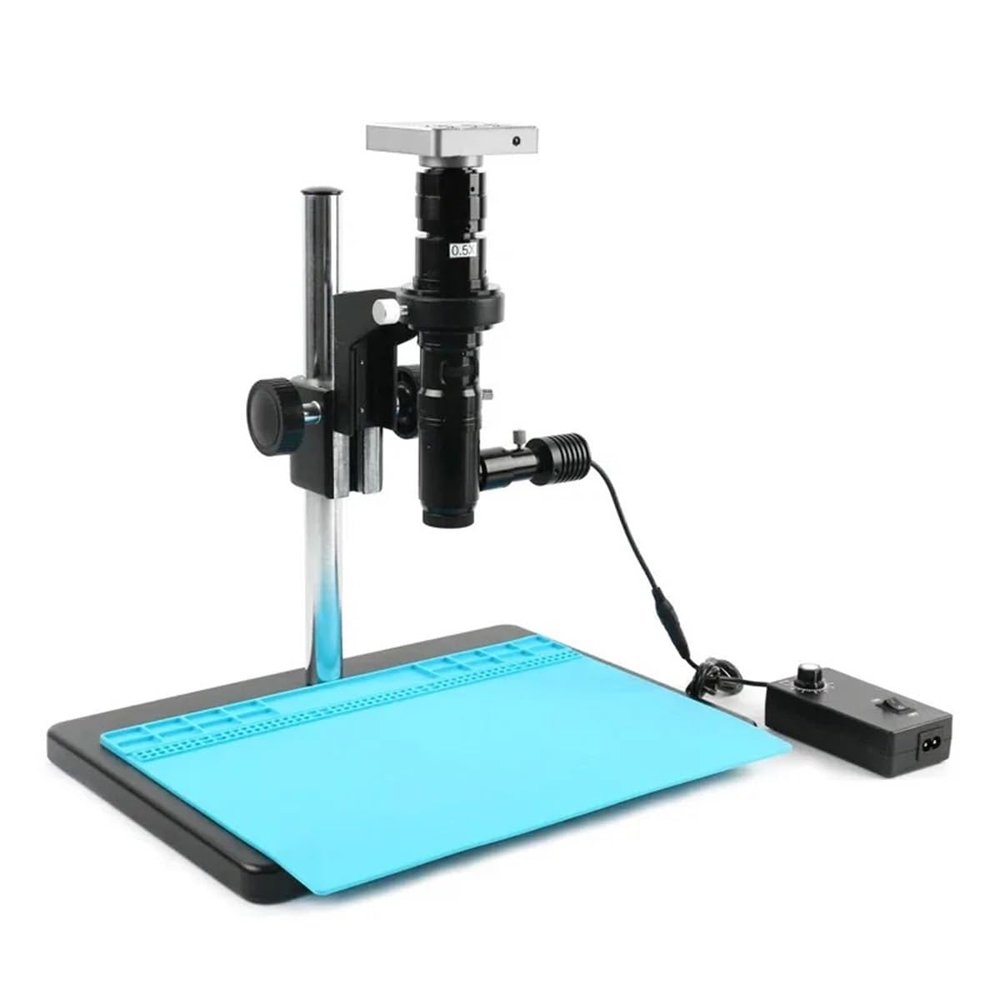JOEBO Microscope Kit 8.3MP FHD 4K Lab Digital Industrial HDMI USB Video Microscope Camera + Zoom Coaxial Optical Lens 180X 300X C Mount Zoom Lens Microscope Lens Adapters(180X)