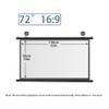 Projector Screen 60inch 72inch Portable Outdoor Projection Screen 4:3 16:9 4K HD Projection Movie Screen for Party Home Theater(72in16:9) view 2
