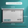 72'' Manual Pull Down Projector Screen W/Auto-Locking Home Theater Projector HD Projection Screen Retractable, Office Public Display view 2