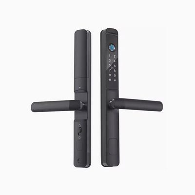 Biometric Fingerprint+Digits Pad+RFID Card+APP f/Narrow Side Push/Pull Door Lock (ODS-S1-Right Pull-Black)