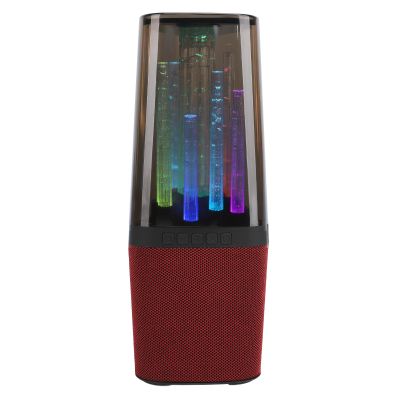 Speaker with RGB Lighting Effects, Clear Sound Performance, Fast Connection, Lightweight, Portable, Support AUX USB, 1.5 Hours Charging Time, 2-3 Hours Playback Time, for (Red)