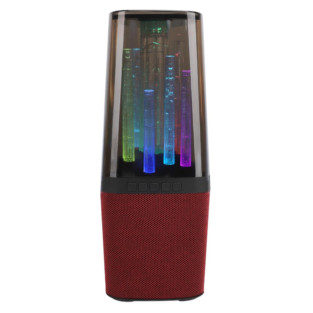 Speaker with RGB Lighting Effects, Clear Sound Performance, Fast Connection, Lightweight, Portable, Support AUX USB, 1.5 Hours Charging Time, 2-3 Hours Playback Time, for (Red)