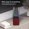 Speaker with RGB Lighting Effects, Clear Sound Performance, Fast Connection, Lightweight, Portable, Support AUX USB, 1.5 Hours Charging Time, 2-3 Hours Playback Time, for (Red) view 2