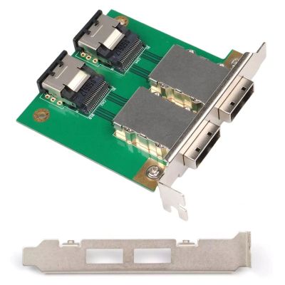Mini SAS Adapter SFF-8087 to 2 Port External HD SFF-8088 PCI Mini SAS Card