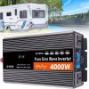 Dfdieratve 4000W Car Power Inverter - Dual DC 12/24/48/60V to 110/220V AC Car Outlet Adapter, Portable Charger Converter with for Laptops, Phones,60V view 1