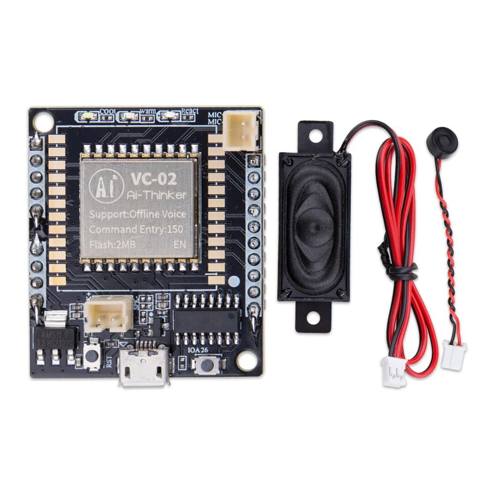 Comidox 1Pcs VC-02-Kit Voice Control Module Intelligent Offline Speech Module for Smart Home Devices & Lighting Voice Recognition Development Board