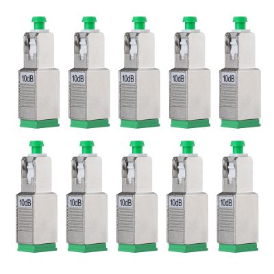 fyboptwu - 10dB SC/APC Fiber Optic Attenuator Male to Female, 10pcs