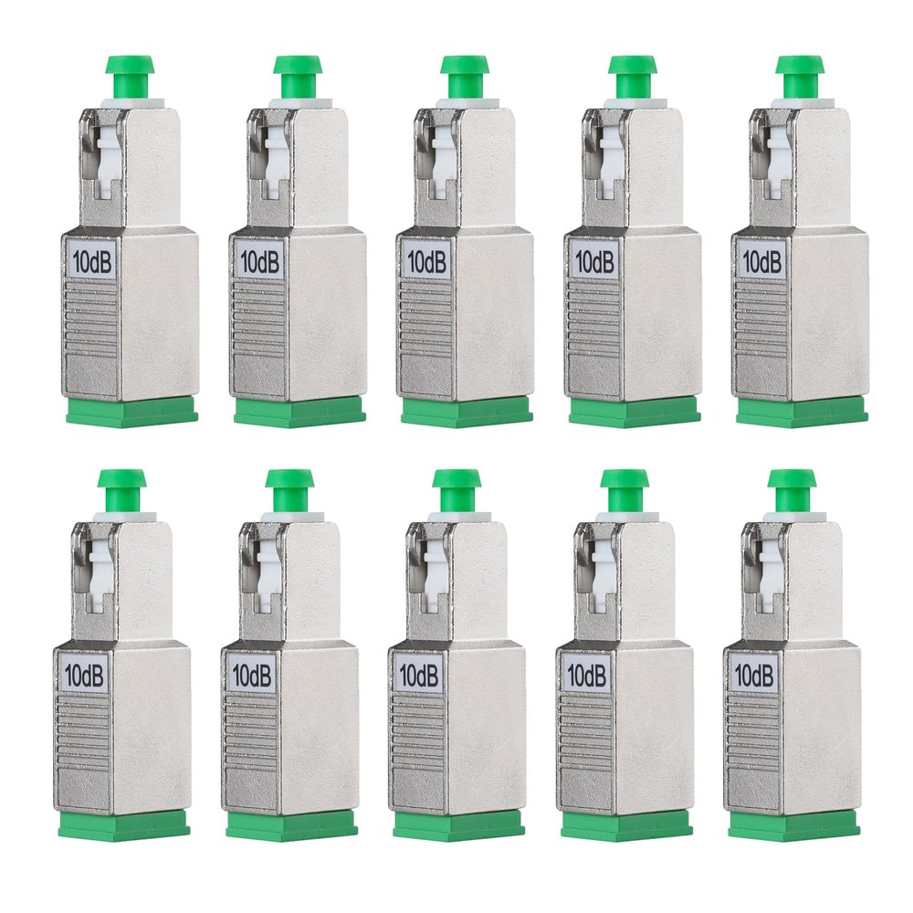 fyboptwu - 10dB SC/APC Fiber Optic Attenuator Male to Female, 10pcs