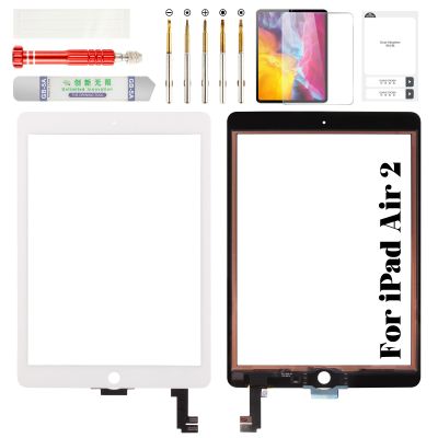 for iPad Air 2 Screen Repair Kit for iPad Air 2 Digitizer Replacement A1566 for iPad Air 2 Touch Screen Replacement A1567 Without Home Button White (Without LCD)
