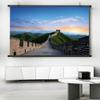 60inch Projection Screen Manual Pull-Down, 16:9 Projector Movies Screens, for Home Theater Backyard Party Movie Nights(White) view 2