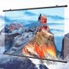 60inch Projection Screen Manual Pull-Down, 16:9 Projector Movies Screens, for Home Theater Backyard Party Movie Nights(White) view 3