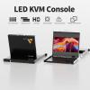 1U Rack Mount KVM Console, Arvitek 17.3" LCD Monitor KVM Switch 8 Port HDMI w/Cables, 1080P, Built-in Keyboard Touchpad, Fits 19" Rackmount Cabinet (Depth 600810mm) view 2