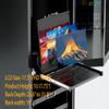 1U Rack Mount KVM Console, Arvitek 17.3" LCD Monitor KVM Switch 8 Port HDMI w/Cables, 1080P, Built-in Keyboard Touchpad, Fits 19" Rackmount Cabinet (Depth 600810mm) view 3