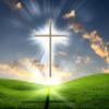 BELECO 20x10ft Fabric Christian Cross Backdrop Holy Heaven Light Cloudy Sky Outdoor Nature Green Grassland Crucifix Backdrop Lord Pray Easter Religious Christian Church Event Decoration Photo Props view 1