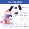 Microscope Observation Zoom Monocular Biological Microscope Accessories(Pink) view 2