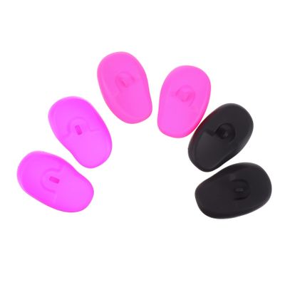IWOWHERO 6pcs Hair Dyeing Ear Protectors Soft Silicone Ear Shields Hair Salon Earmuffs