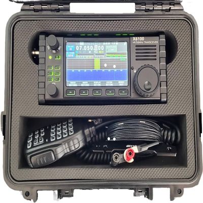 WPAKLMBCC Hard Case with DIY Customizable Foam Portable Box for XIEGU X6100 Custom Case IP67 (for TX-6100) 10.9"x9"x3.9"