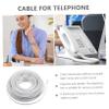 Hoement 20m Telephone Cable Extension Cord Pc Plug Coupler for Landline Phones Modems Audio Transmission Easy Installation High Reliability view 3