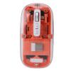 Bewinner Transparent Mouse, 2.4G BT1 BT2 Mode USB Rechargeable Mouse with USB Receiver for Laptop (Orange) view 1