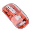 Bewinner Transparent Mouse, 2.4G BT1 BT2 Mode USB Rechargeable Mouse with USB Receiver for Laptop (Orange) view 3