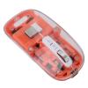 Bewinner Transparent Mouse, 2.4G BT1 BT2 Mode USB Rechargeable Mouse with USB Receiver for Laptop (Orange) view 4