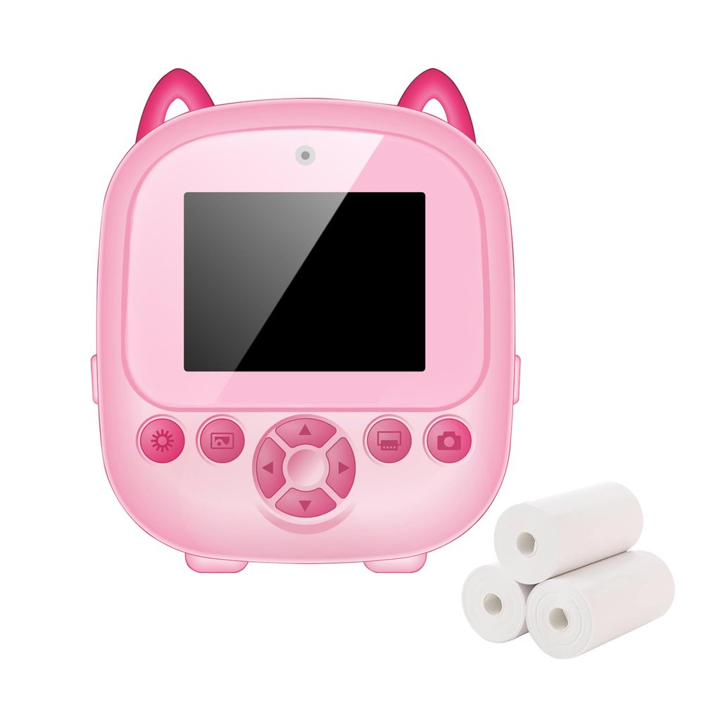 BLULILY Children Print Camera Digital Photo Camera Thermal Printer for Boy Girls Toddler Kid Selfie Digital Camera